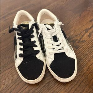 Vintage Havana Black and White Kids Sneakers